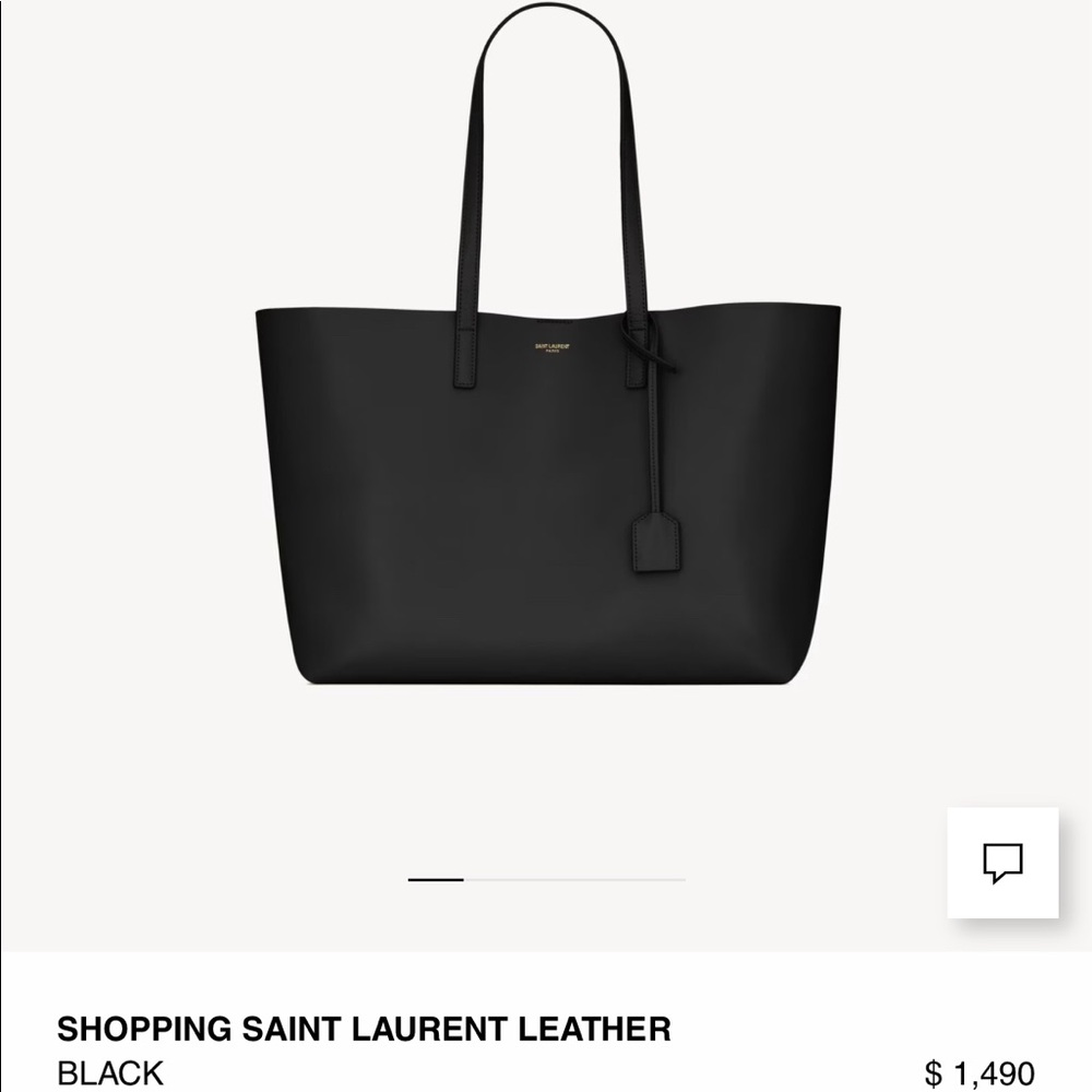SHOPPING SAINT LAURENT LEATHER BAG